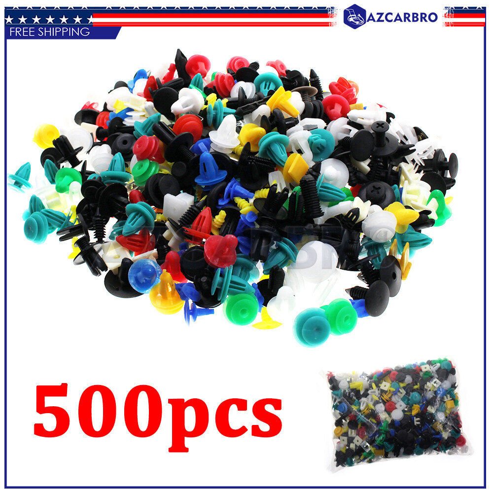 500 x Auto Car Mixed Fastener Clip Bumper Fender Trim Plastic Rivet Door Panel_