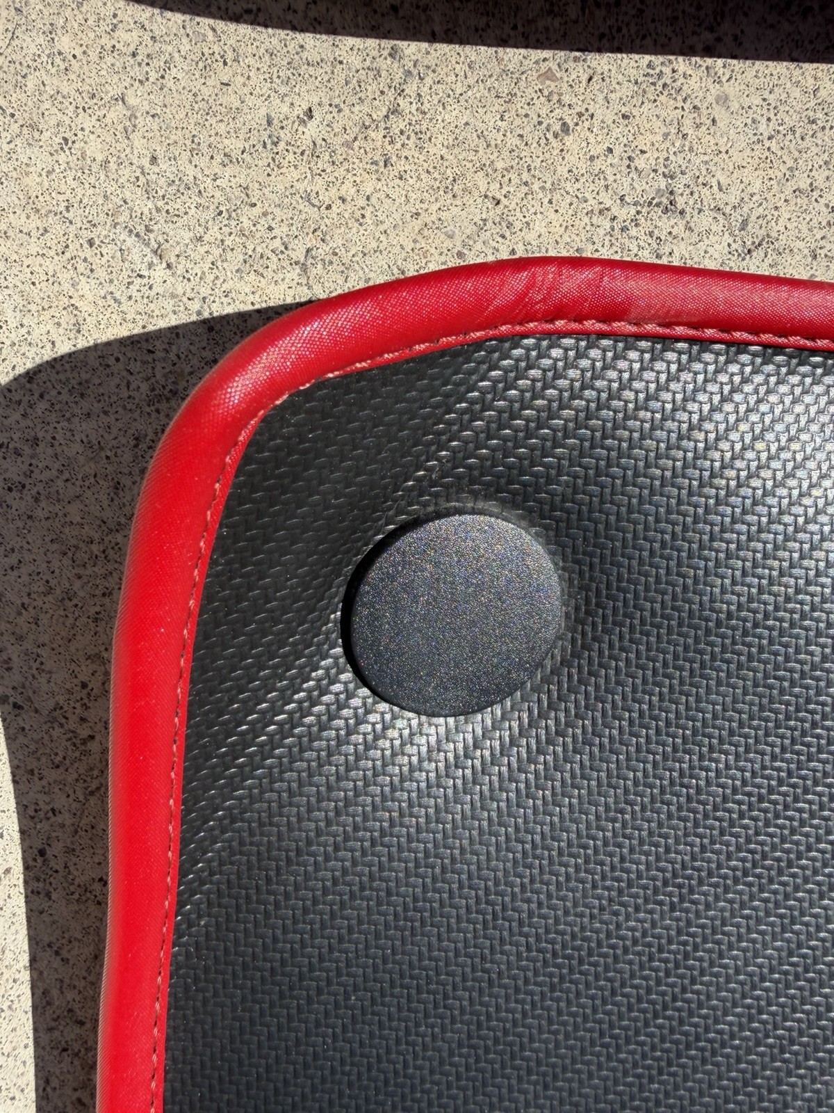 Ferrari 488 Spider Custom Floor Mats Set Of 2 Carbon Fiber Look Red Trim