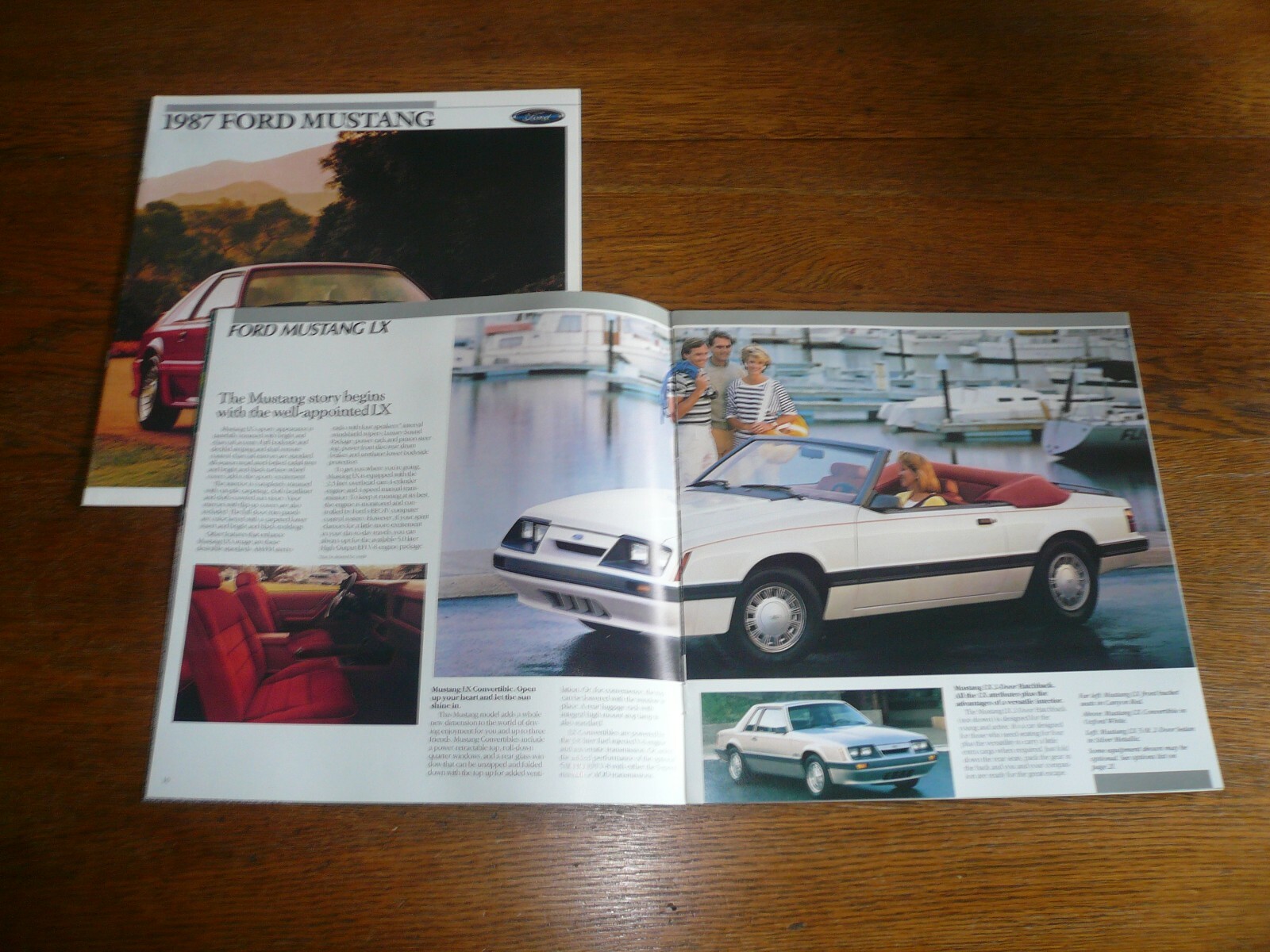 1986 and 1987 Ford Mustang Sales Brochure- Vintage- Two For One Price