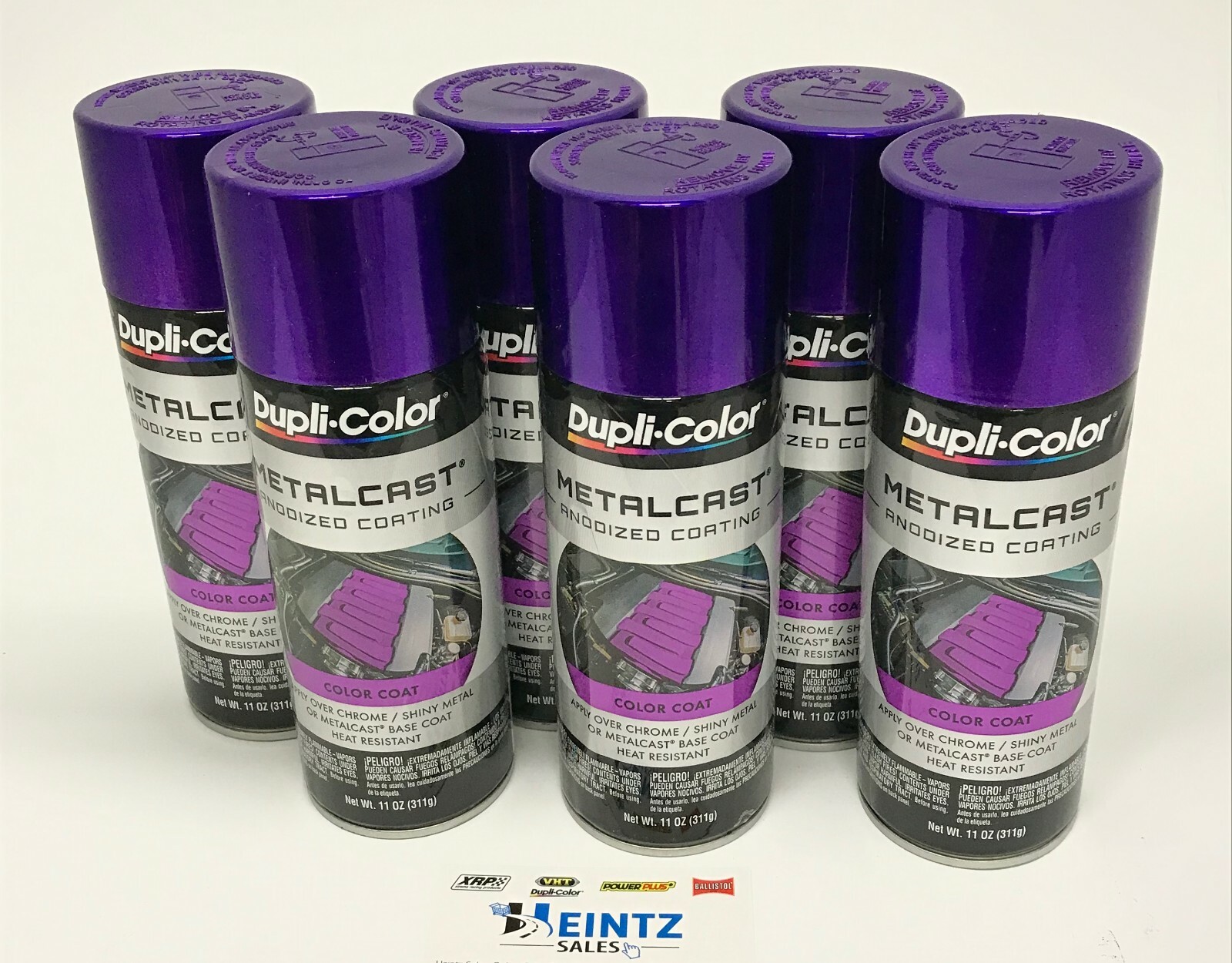 Duplicolor MC204-6 PACK MetalCast PURPLE Anodized Heat Resistant Coat – 11oz