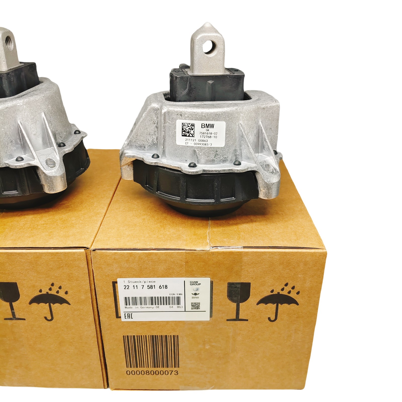 NEW 2Pcs OEM For BMW 330i Engine Motor Mount Left+Right 22117581617 22117581618
