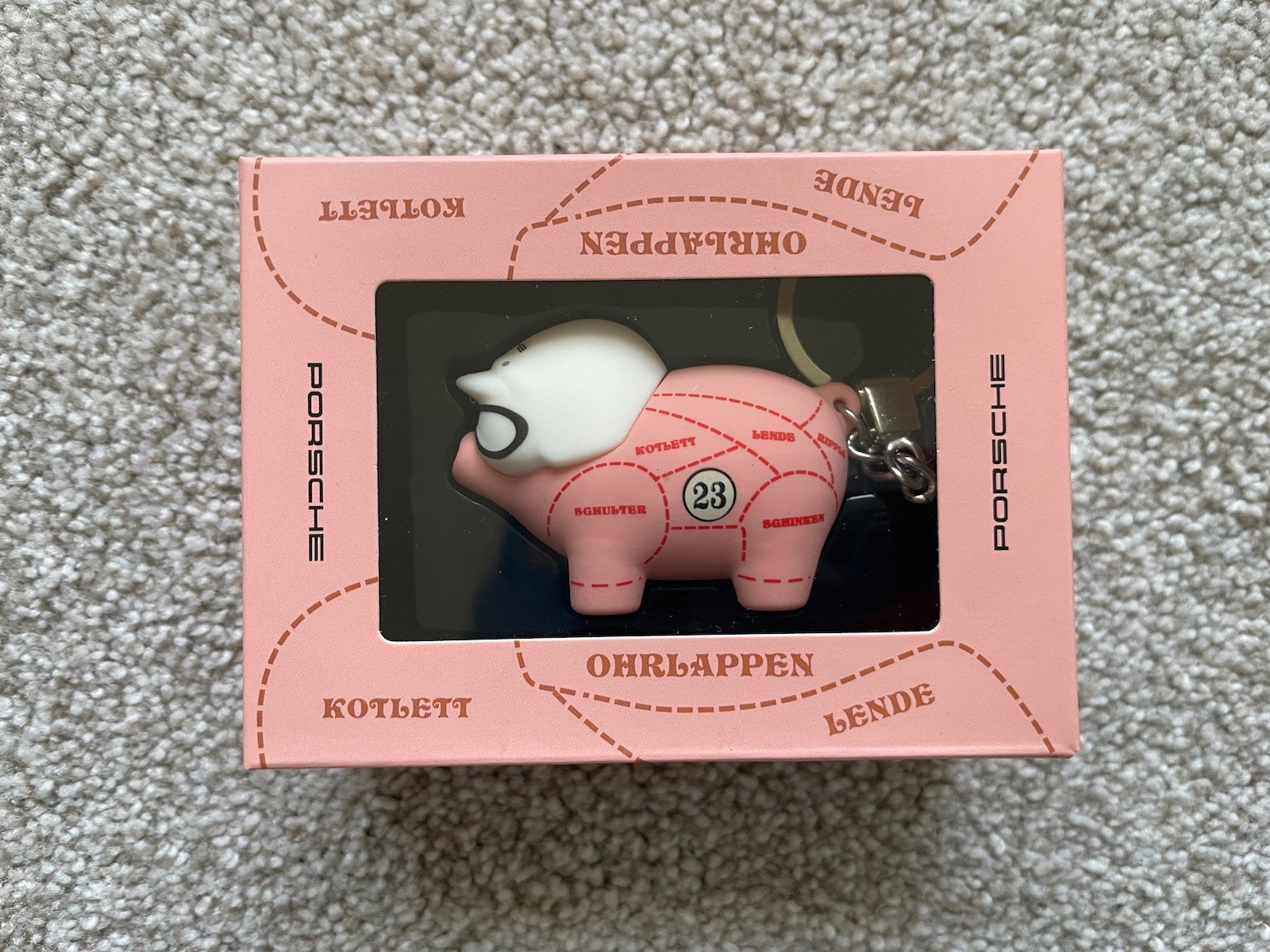 1/64 Porsche 917 Pink Pig 23# Keychain Keyring