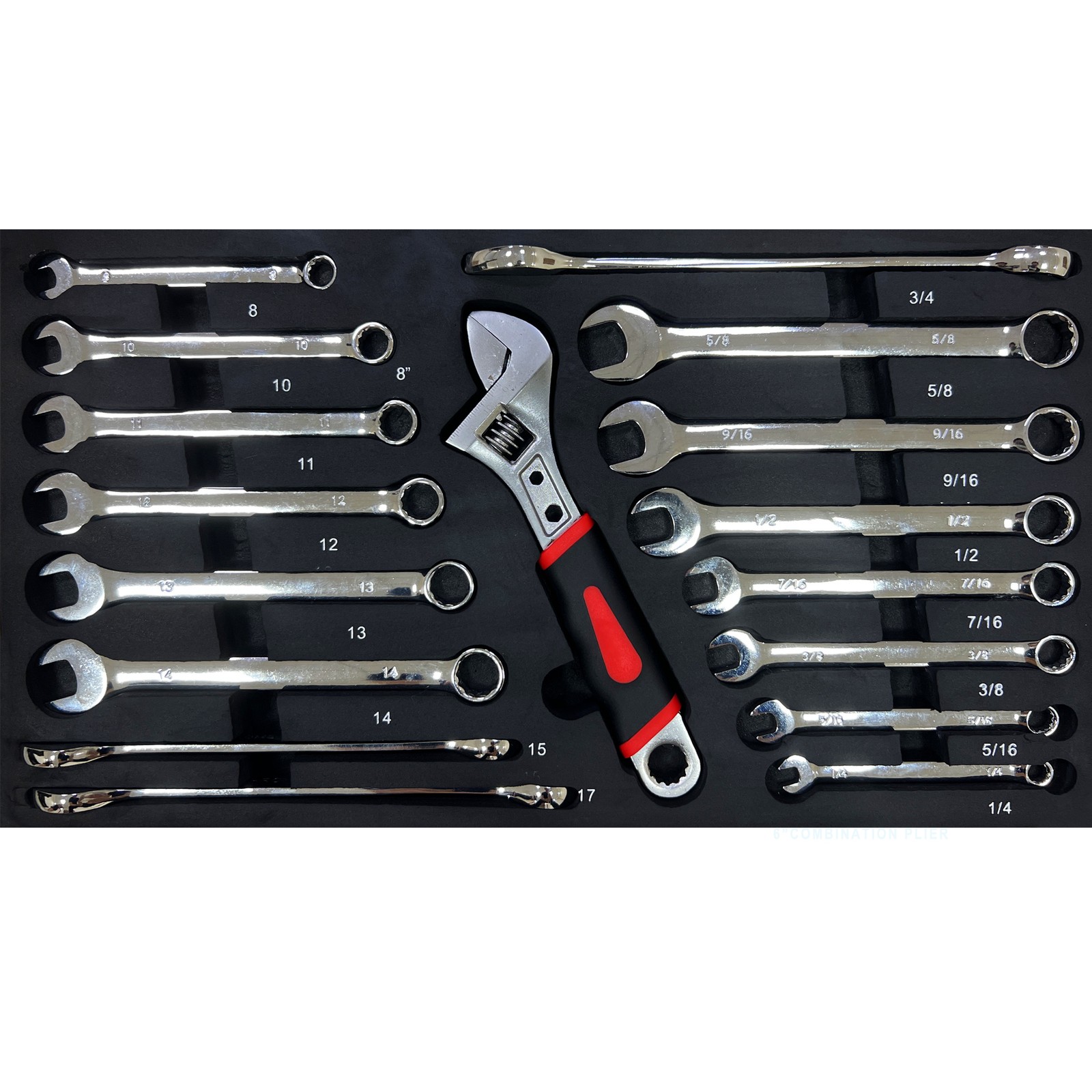 20″ Portable Steel 3-Drawer Toolbox with Latches Top Tray& Handle Garage Storage