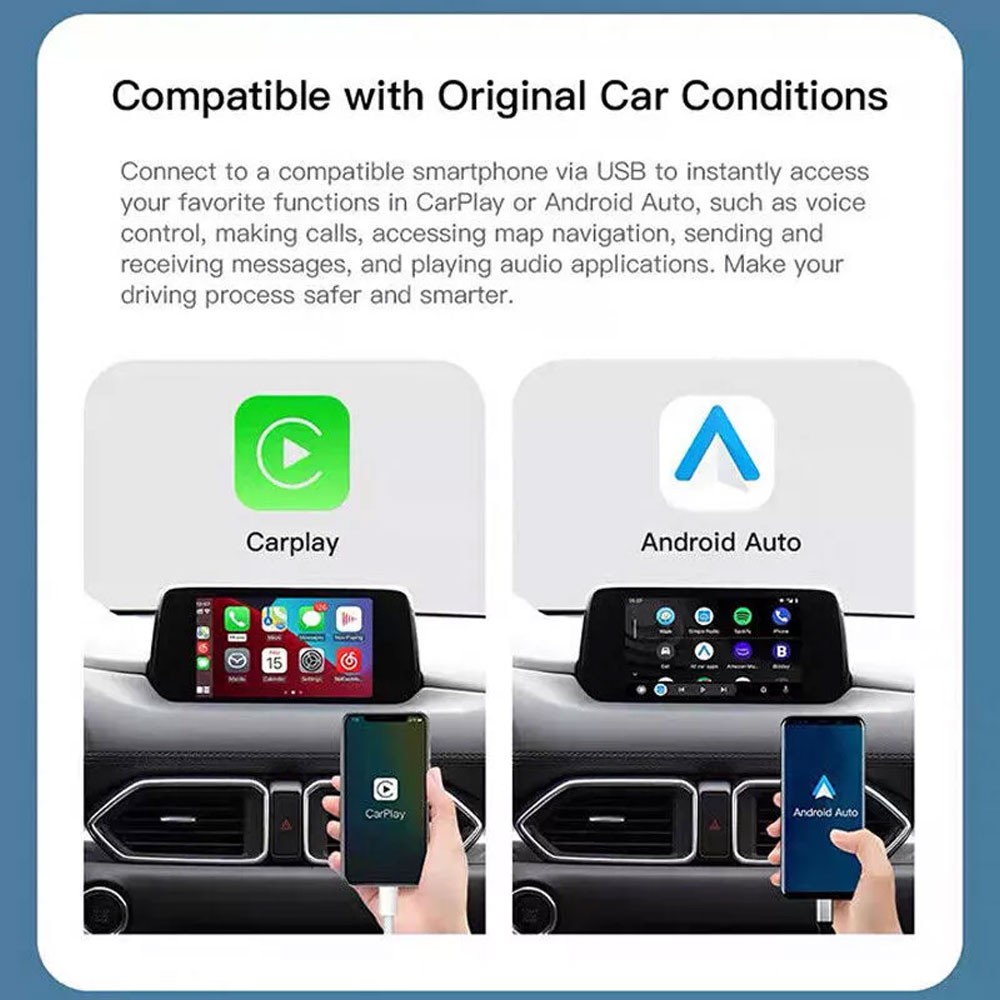 Wired CarPlay Android Auto Module For Mazda CX-3 CX-5 CX-9 2016-20 TK78-66-9U0C