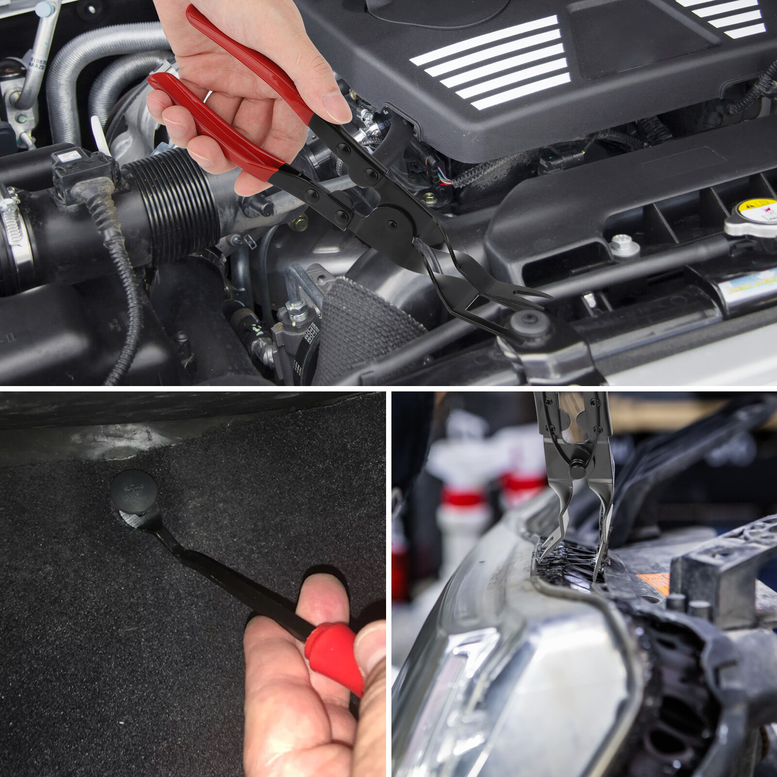 3PCS Auto Trim Clip Remover Tool Removal Pliers Fastener Door Panel Retainer US
