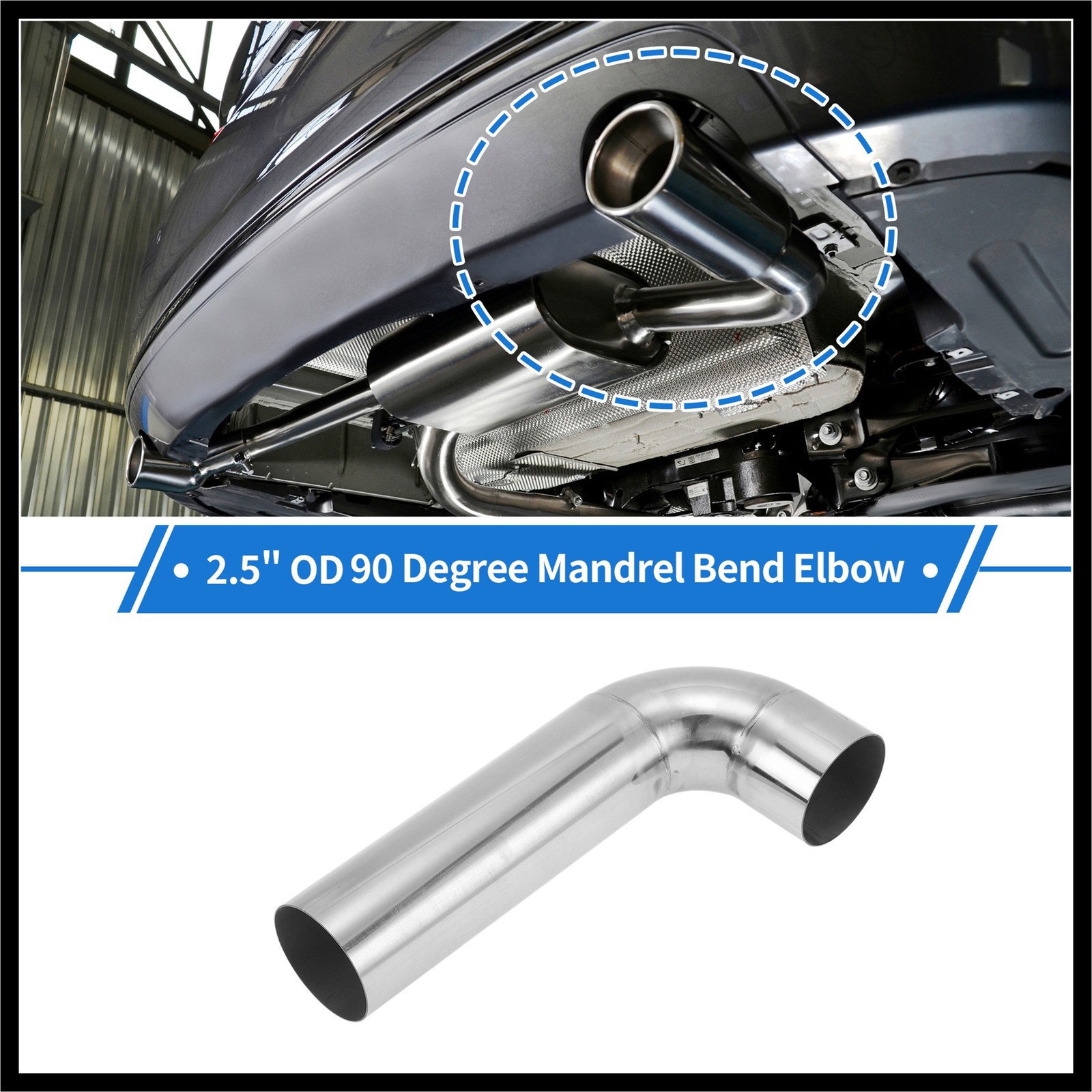 2.5″ OD 90 Degree Mandrel Bend Elbow T304 Stainless Steel Surface Polishing 1 Pc