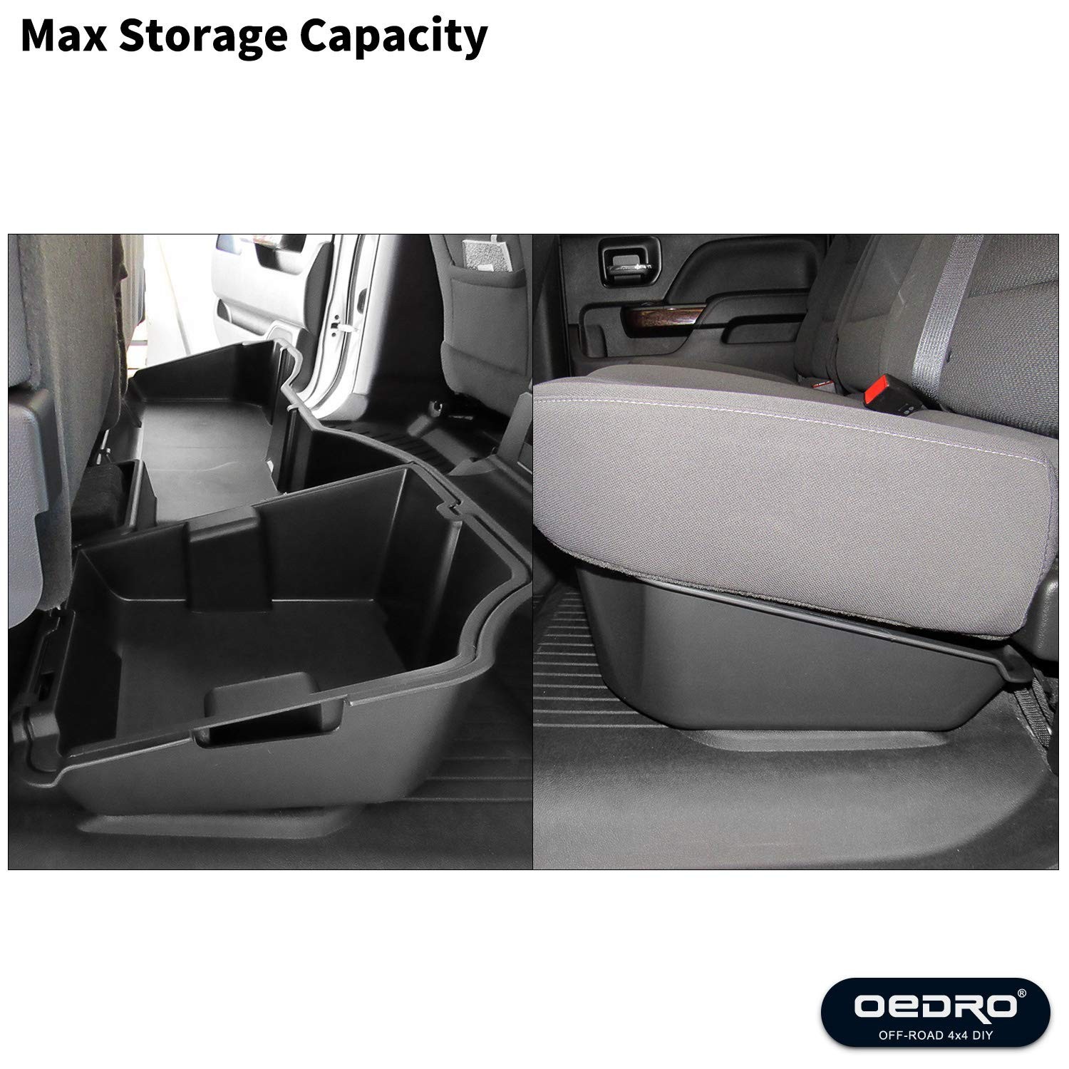 Under Seat Storage Organizer for Chevy Silverado 1500 & GMC Sierra 2500HD/3500HD