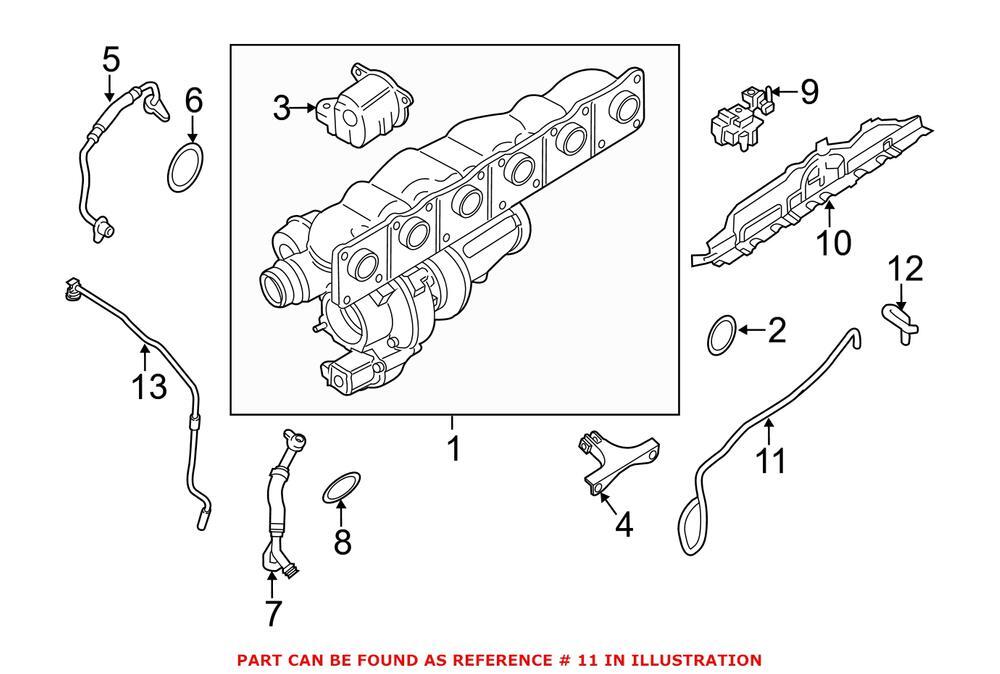 Genuine OEM Upper Vacuum Hose For BMW 11657588773