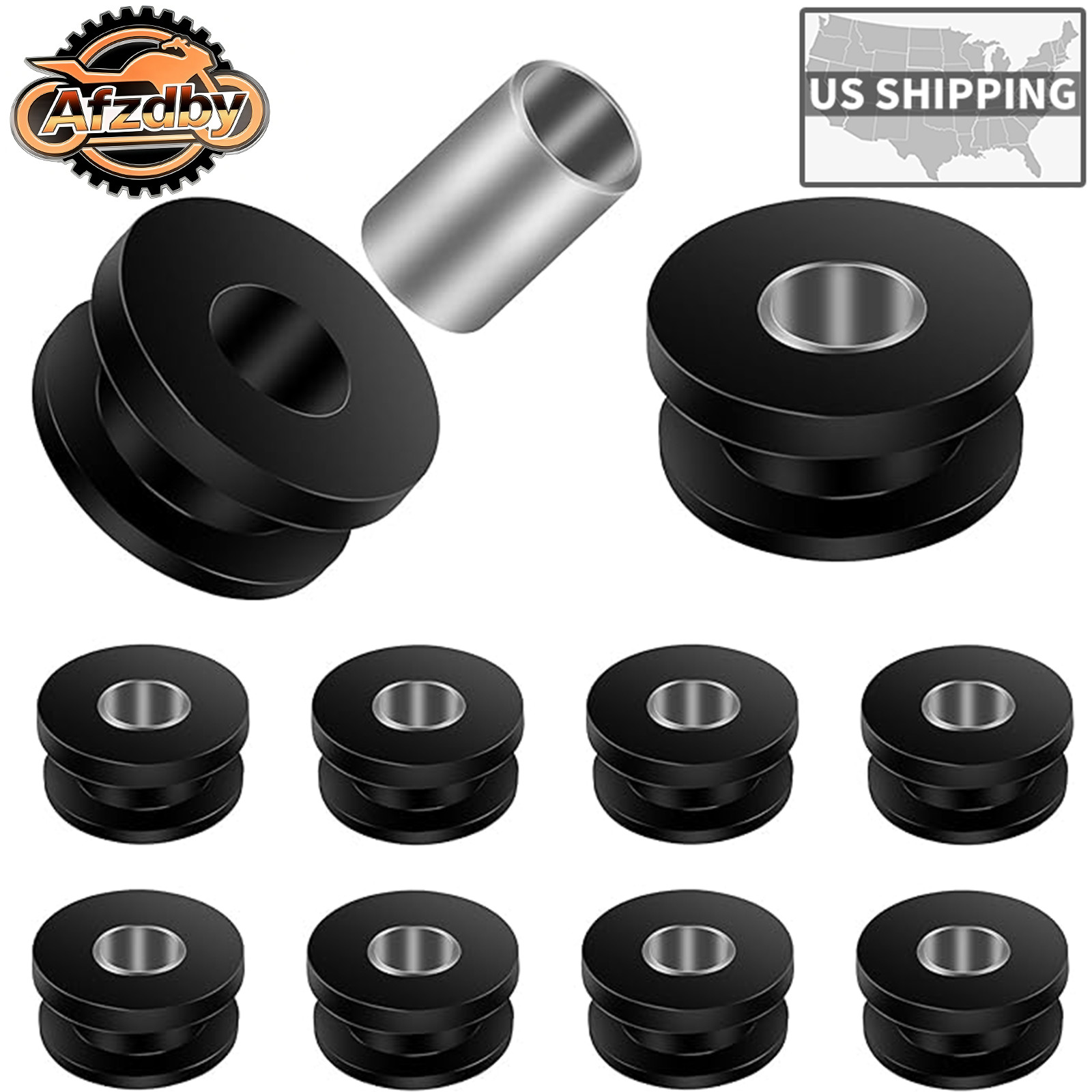 10pcs M8 Soft Rubber Grommets For Motorcycle Hard saddle bag bracket,Windshield