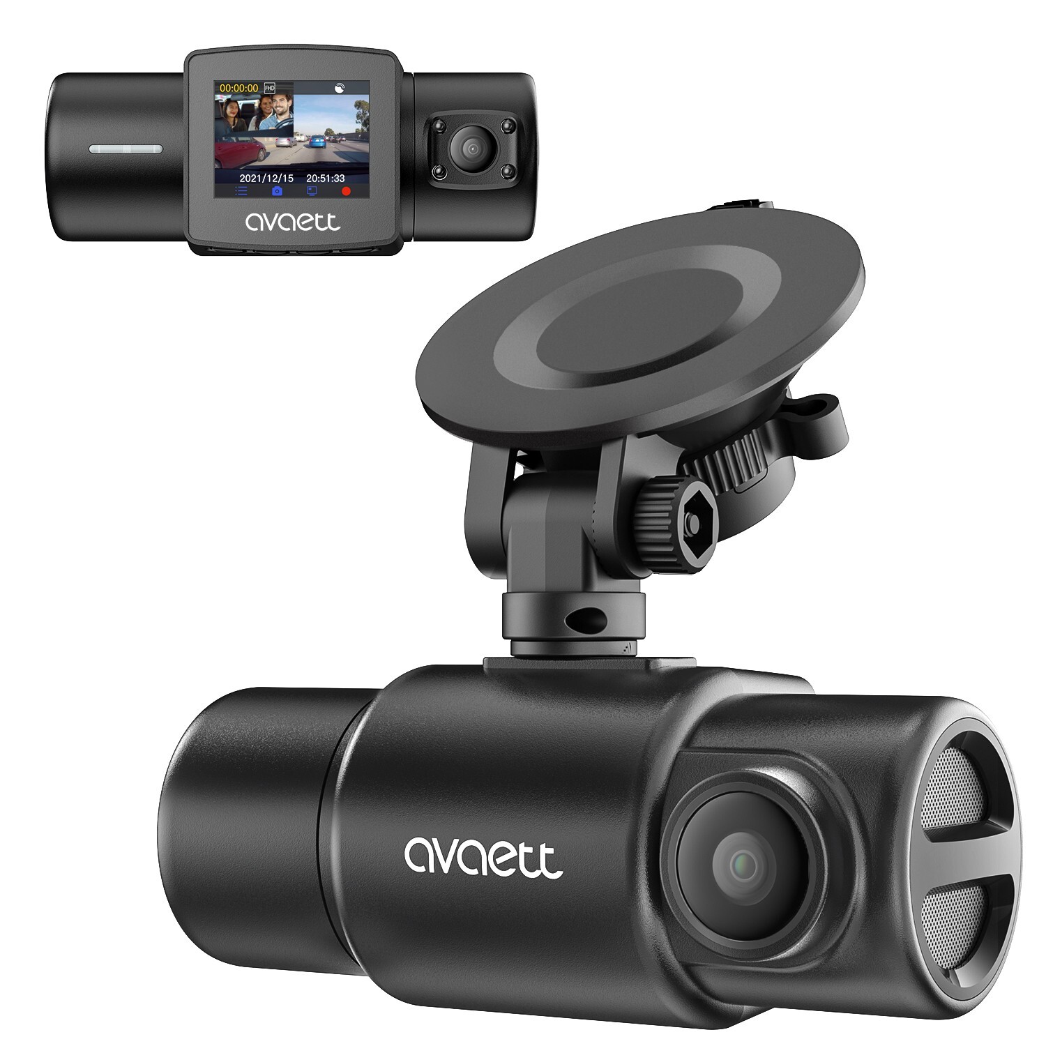 Dual 1080P Dash Cam Front and Inside, Built in WiFi GPS, Dashcams for Cars D60