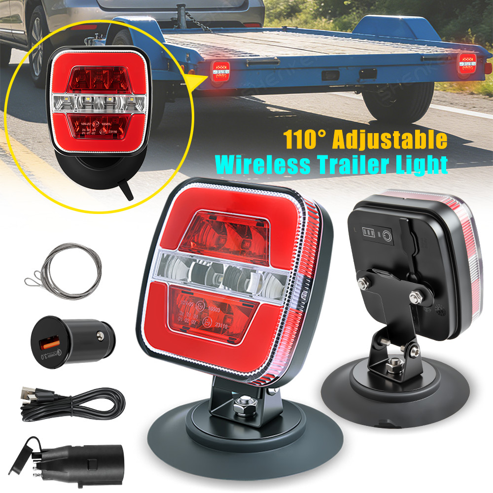 IP67 Waterproof Magnetic Trailer Lights Wireless Effective in both fog and rain