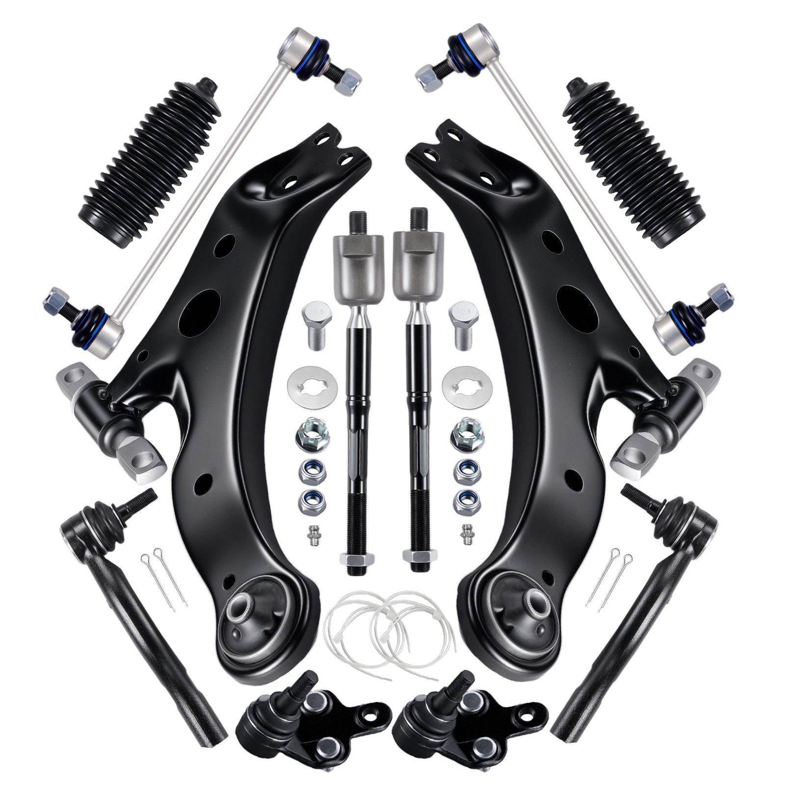 Kit Front Control Arms Ball Joints Tie Rods Sway Bar Fits 02-03 Lexus ES300
