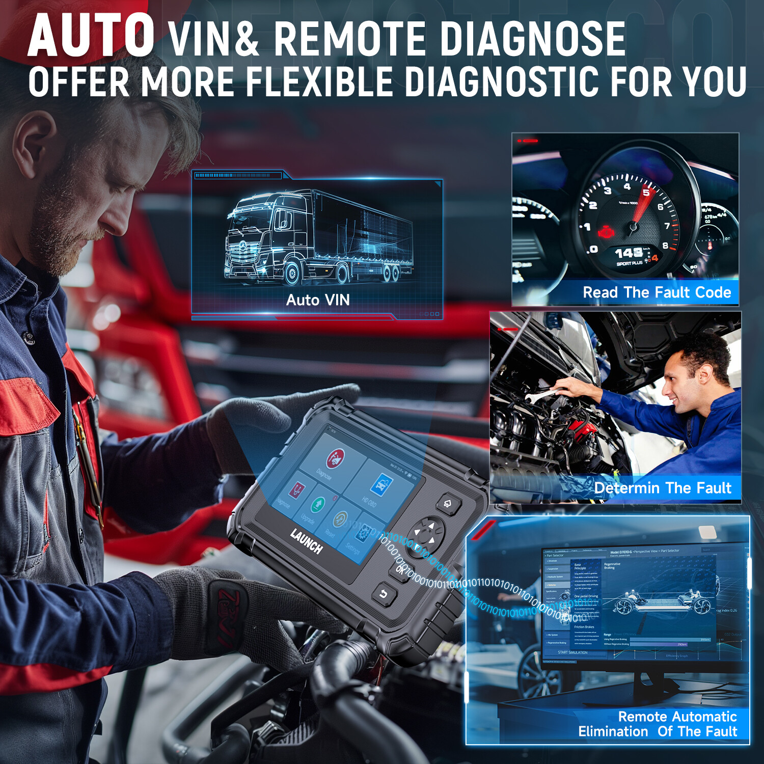 Heavy Duty Truck Diesel Diagnostic Scanner Speed Limit Adjustment DPF Regen ABS