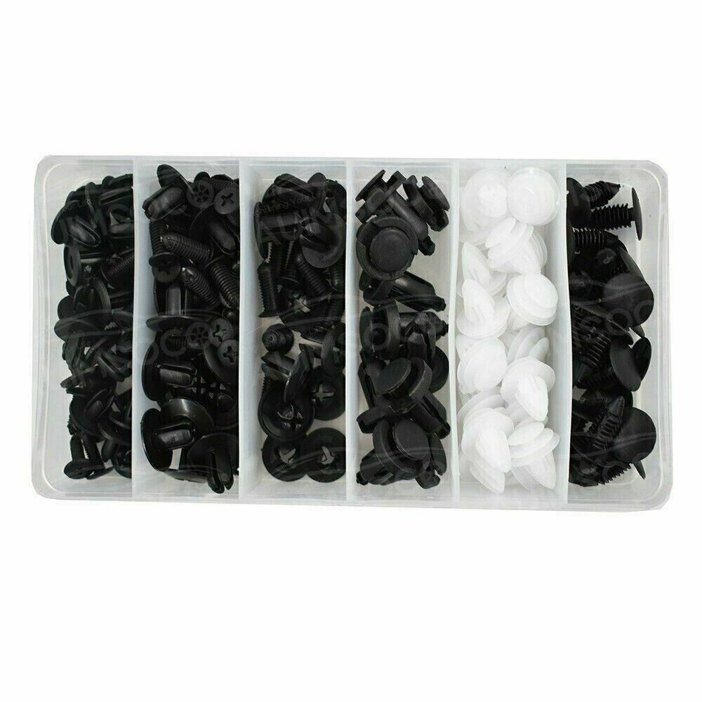 100Pc Clips Car Door Fender Bumper Panel Fastener Screw Rivets Push Pin Retainer