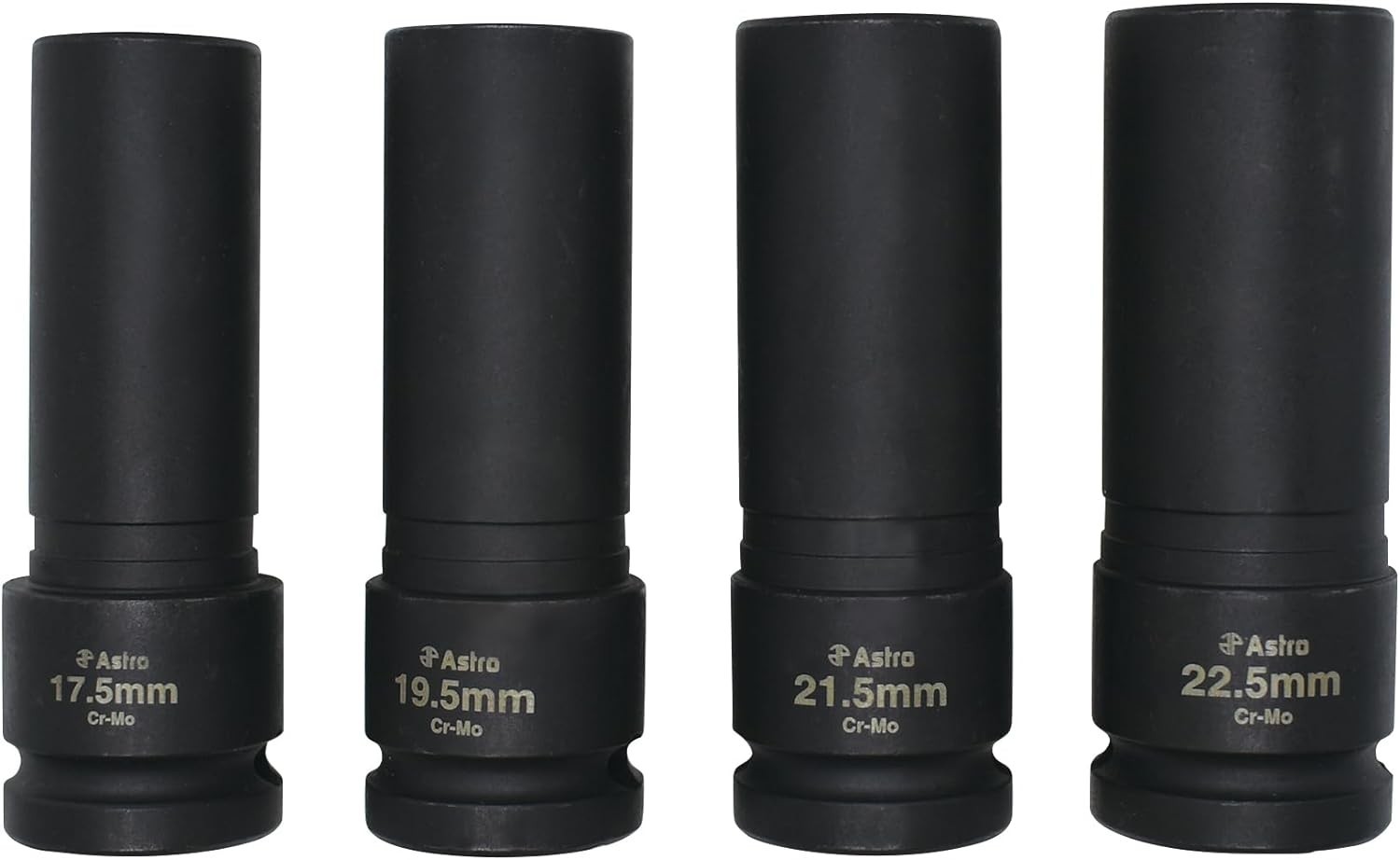 s 78204 4-Piece 1/2″ Drive 1/2 Size Thin Wall Lug Nut Socket Set – 17.5-22.5mm