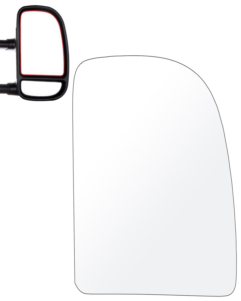 Upper Flat Towing Mirror Glass RH For Ford E-150 E-250 E-350 E-450 Right Side