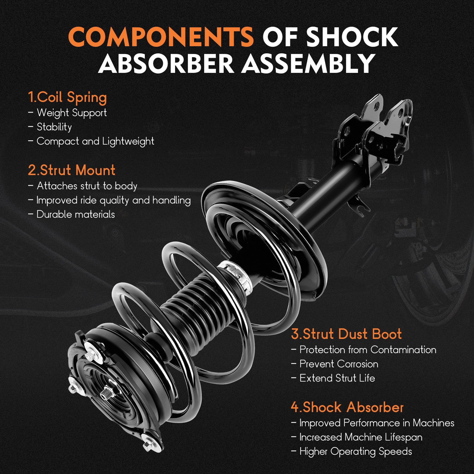 2PCS Front Quick Complete Struts & Coil Spring Assembly For 2011-17 Nissan Quest
