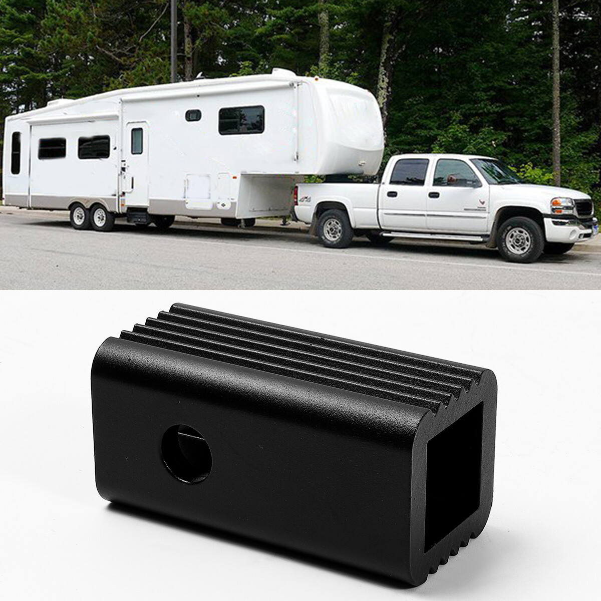 2 Inches To 1-1/4 Trailer Hitch Adapter 1.25 Insert Sleeve Receiver Converter US