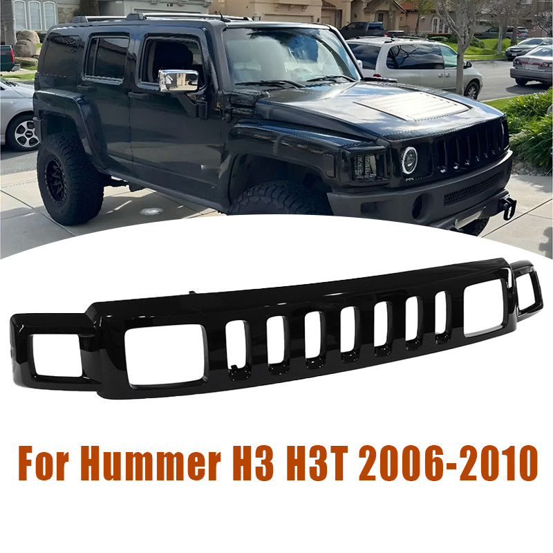 For Hummer H3 H3T 2006-2010 15834195 Front Upper Grill Gloss Black Factory Style