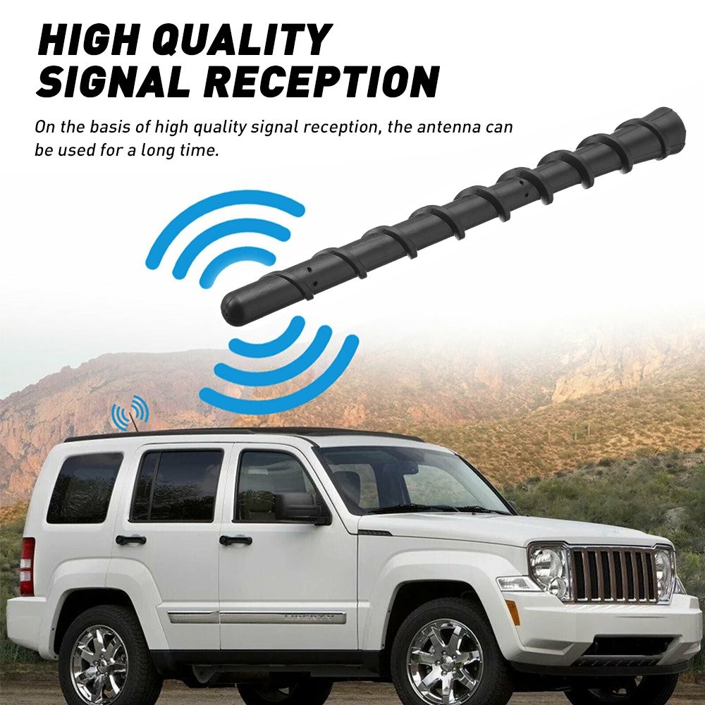 7″ Aerial in Antenna Mast AM/FM Car Radio Short Stubby Universal Spiral Style