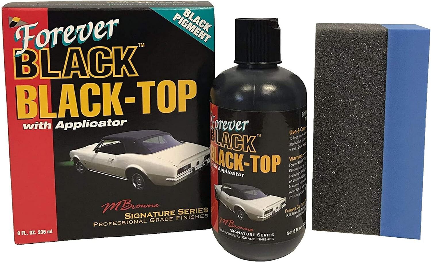 Forever Black Black-Top Gel with Applicator – Convertible Top Dye for…