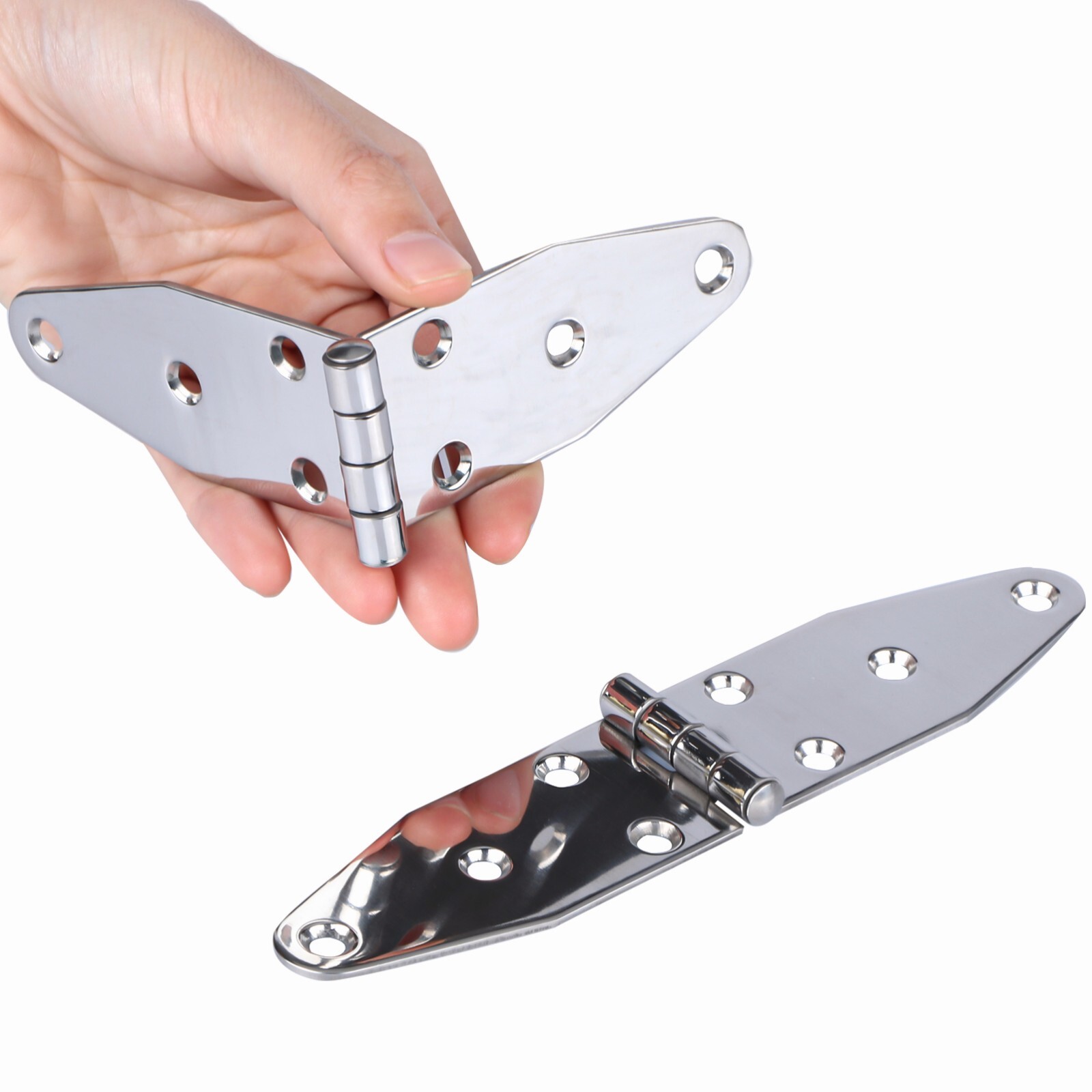 2X Marine Stainless Steel Polished Door Hinges Heavy Duty Hinges 7″ * 1.5″