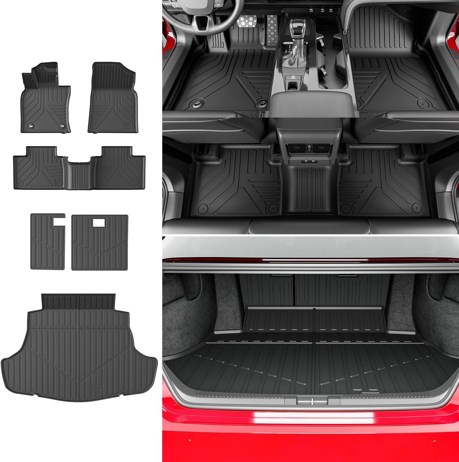 For 2025 2026 Toyota Camry Floor Mat Cargo Mat Floor Liner Back Seat Protector
