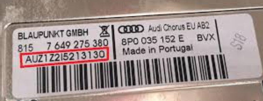 Audi Radio Unlock Code Service – All Models Concert Chorus RNS-E