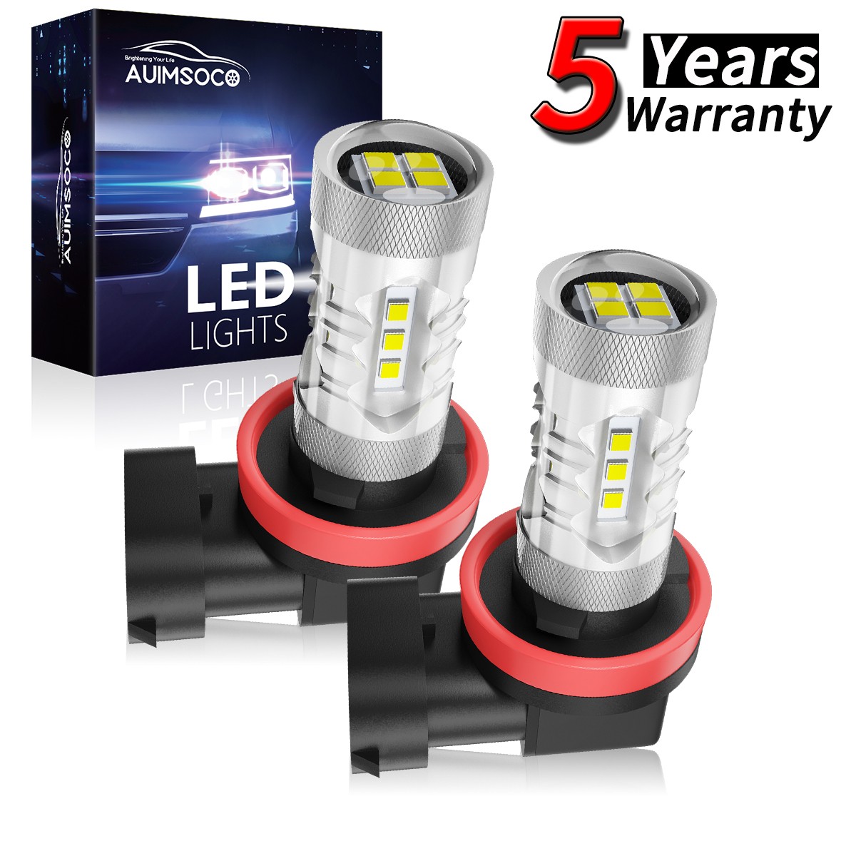 60W 2x H11 LED Fog Light Bulbs Super Bright Cool White 12000LM 6500K