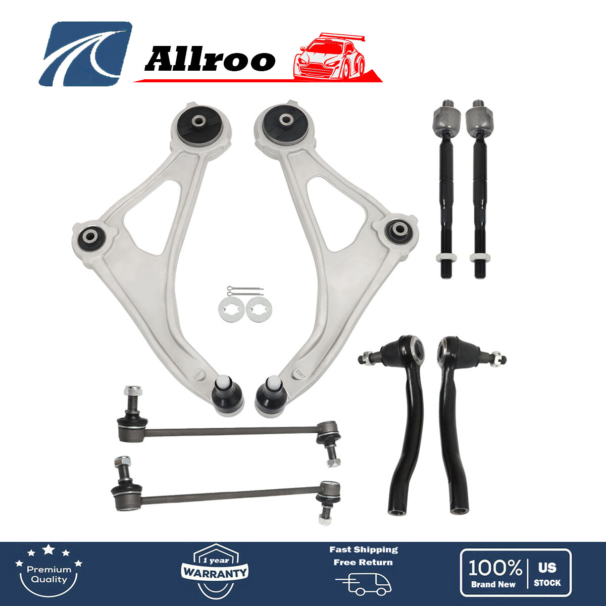 Front Lower Control Arm Ball Joint Sway Bars For 2015-2019 Nissan Altima Maxima