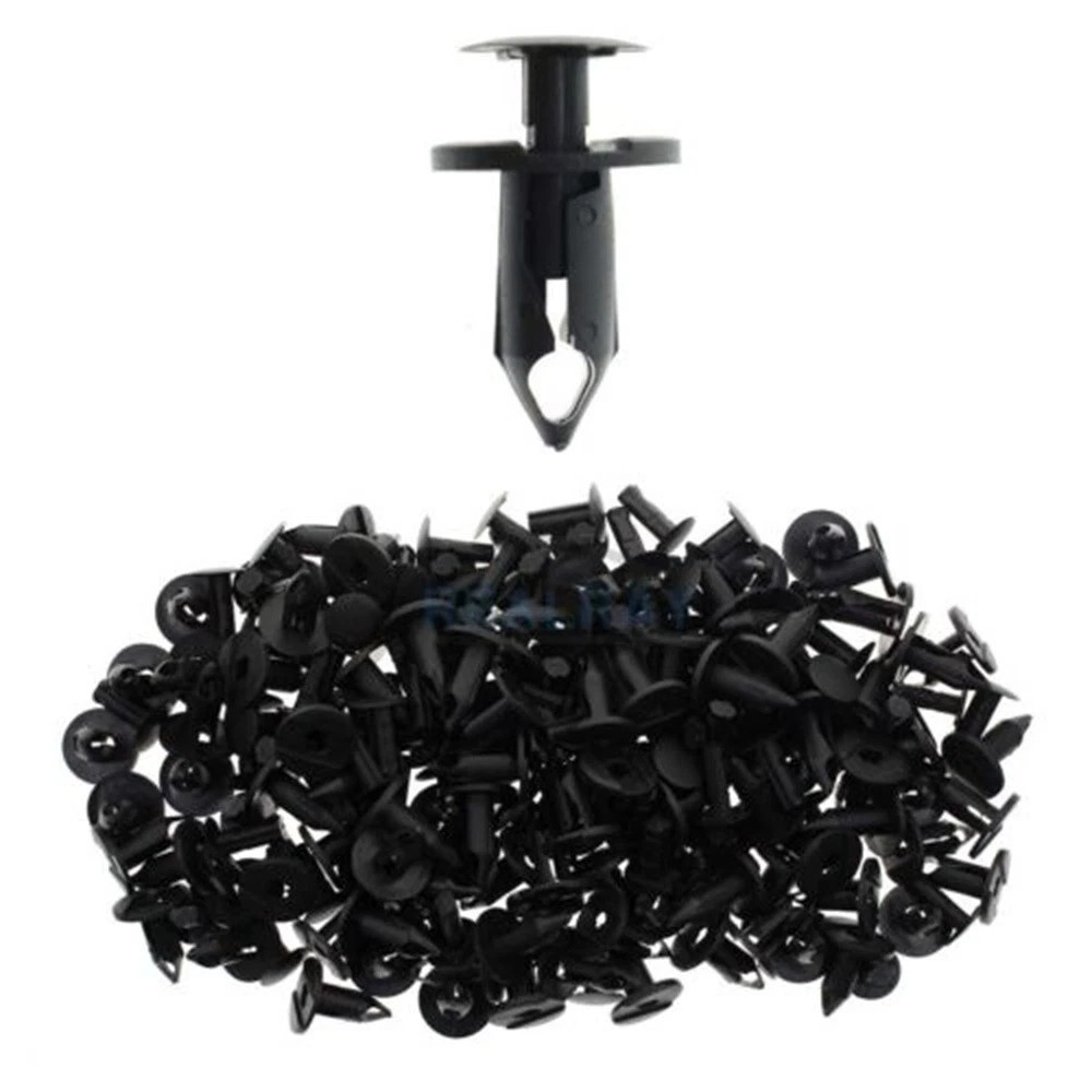 100Pcs 8mm Bumper Clips Auto Car Hole Retainer Rivets Fastener Fender Push Pin