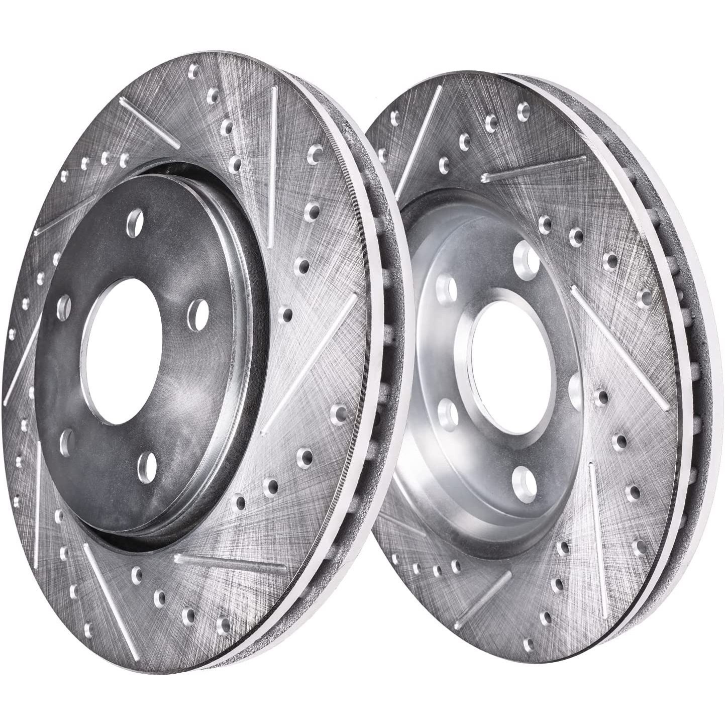 Front Rear Drilled Slotted Rotors Ceramic Pads for 99-04 Ford Mustang — SALE