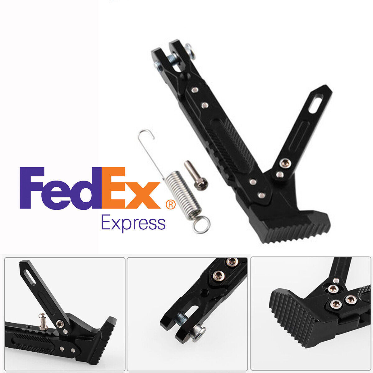 Motorcycle Dirt Bike CNC Aluminum Alloy Adjustable Side Kickstand Tripod Holder