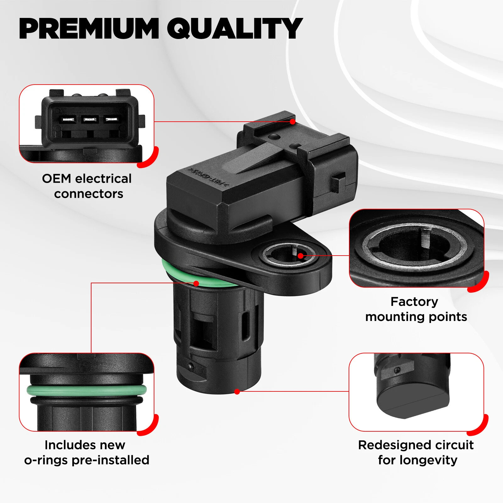 2PCS Camshaft Position Sensor For Hyundai Elantra Tucson Kia Soul Forte 1.8 2.0L