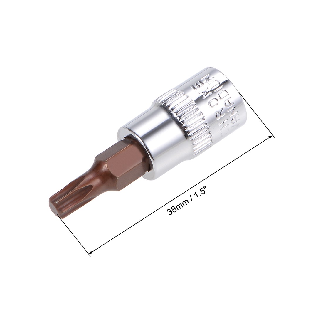 3pcs 1/4-Inch Drive Bit Socket Torx T15 S2 Steel 38mm Length