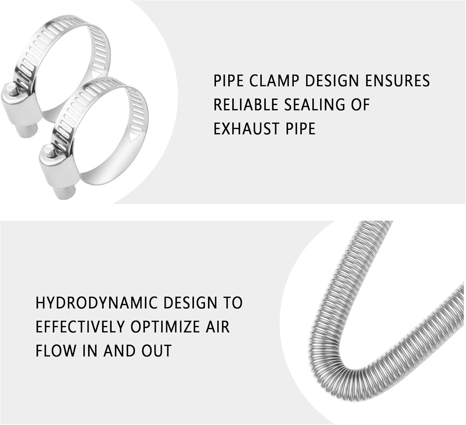 25mm/0.98″ Diesel Heater Exhaust Pipe with Silencer Muffler,Stainless Steel Pipe