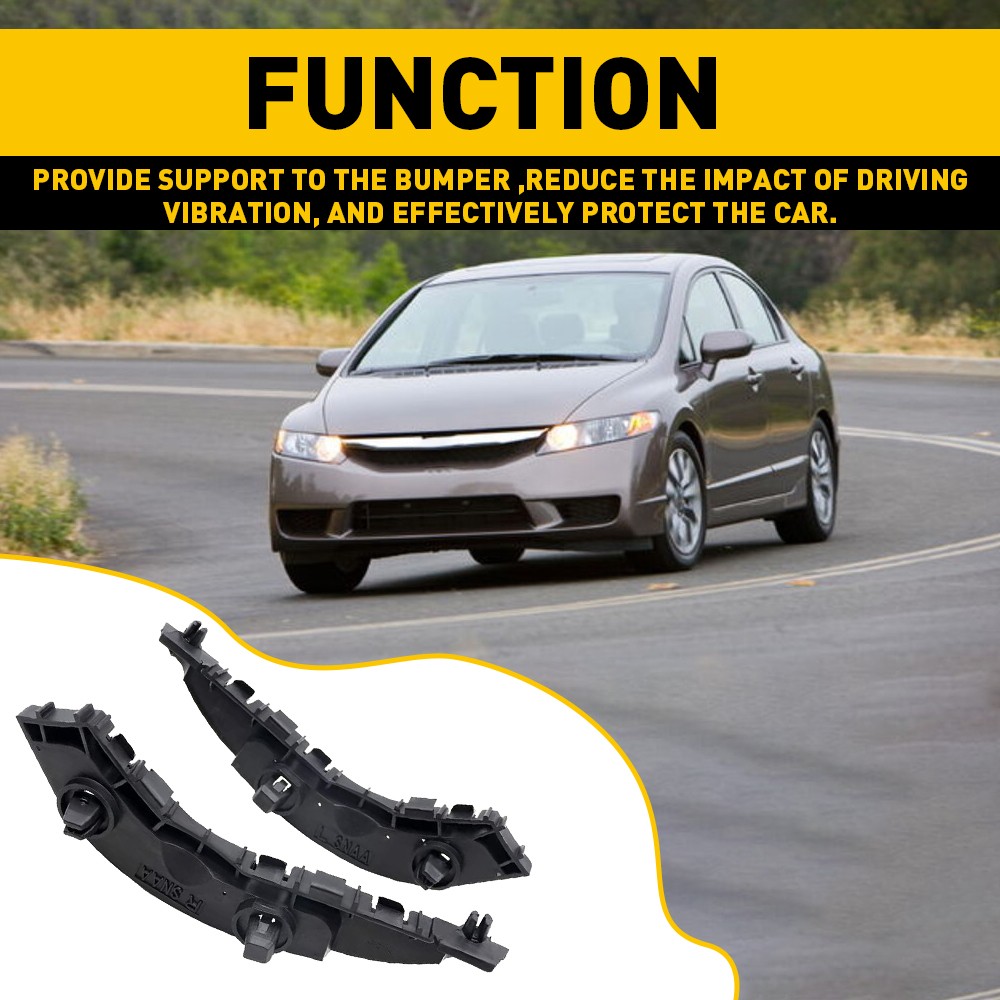 Pair Front Retainer Bracket Bumper For 2006-2011 Honda Civic Left&Right Side 2Pc
