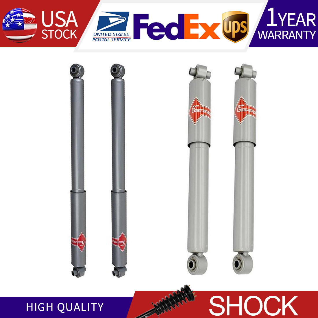 KYB 4 HEAVY DUTY Upgrade SHOCKS for DODGE DURANGO ASPEN 04 – 09 KG4160 KG4159