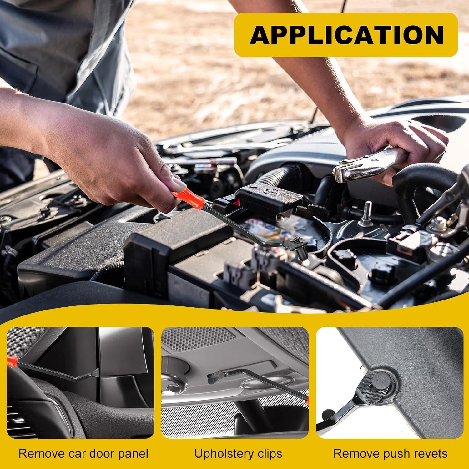 Durable 100 PCS Nylon Bumper Retainers with 5 Removers – Ideal for All Vehicles