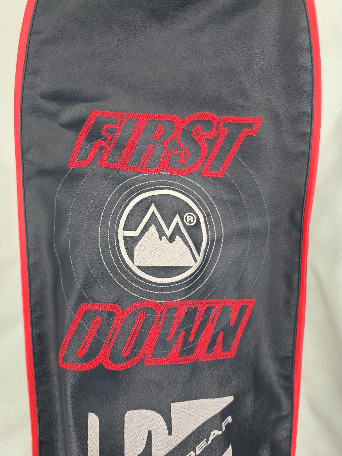 First Down Mens Leather Motorcycle Jacket Racing High Performance Gear Size XL