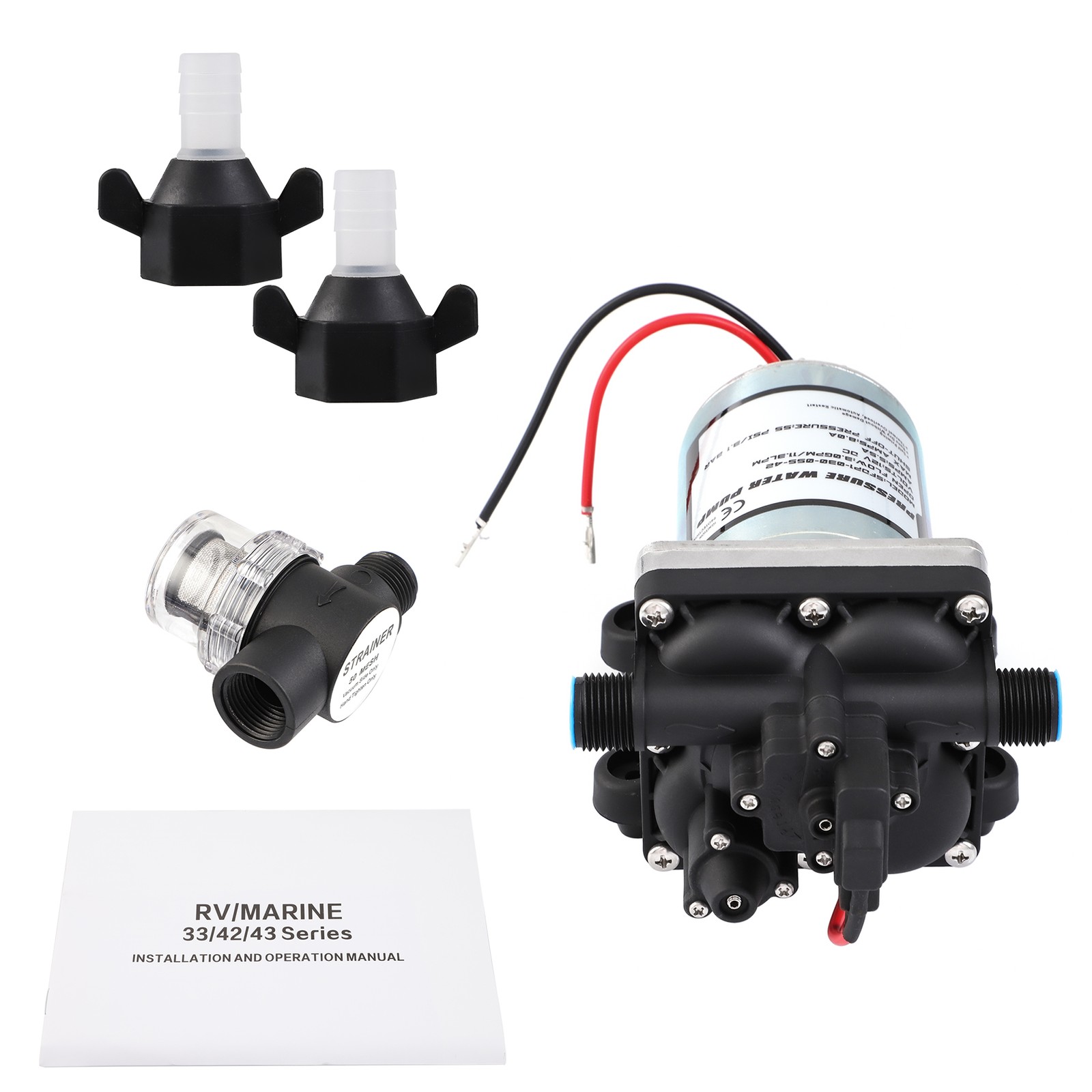 12V SHURflo 4009 Water Pump Twist On Filter 11LPM 55PSI For RV Caravan Boat