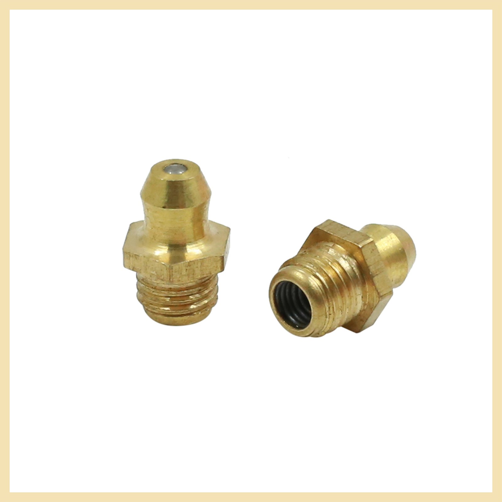 M8 Brass Thread Straight Grease Nipple with Red Dust Cap kit for car