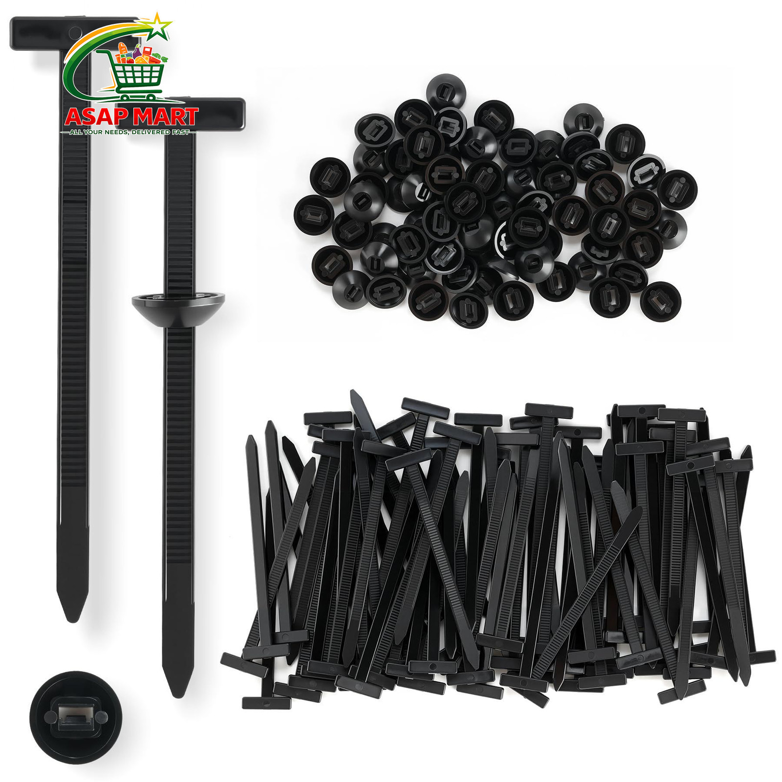 UYYE 200 Pcs Nylon Universal Cable Tie 3.54 x 0.79 inches / 9 x 2 cm, Black