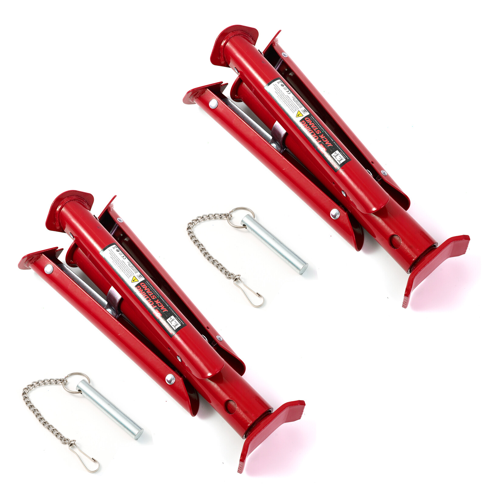 PAIR 6000lbs Folding Secure Lock Car Truck Axle Jack Stands Lifting Auto 3 Ton E