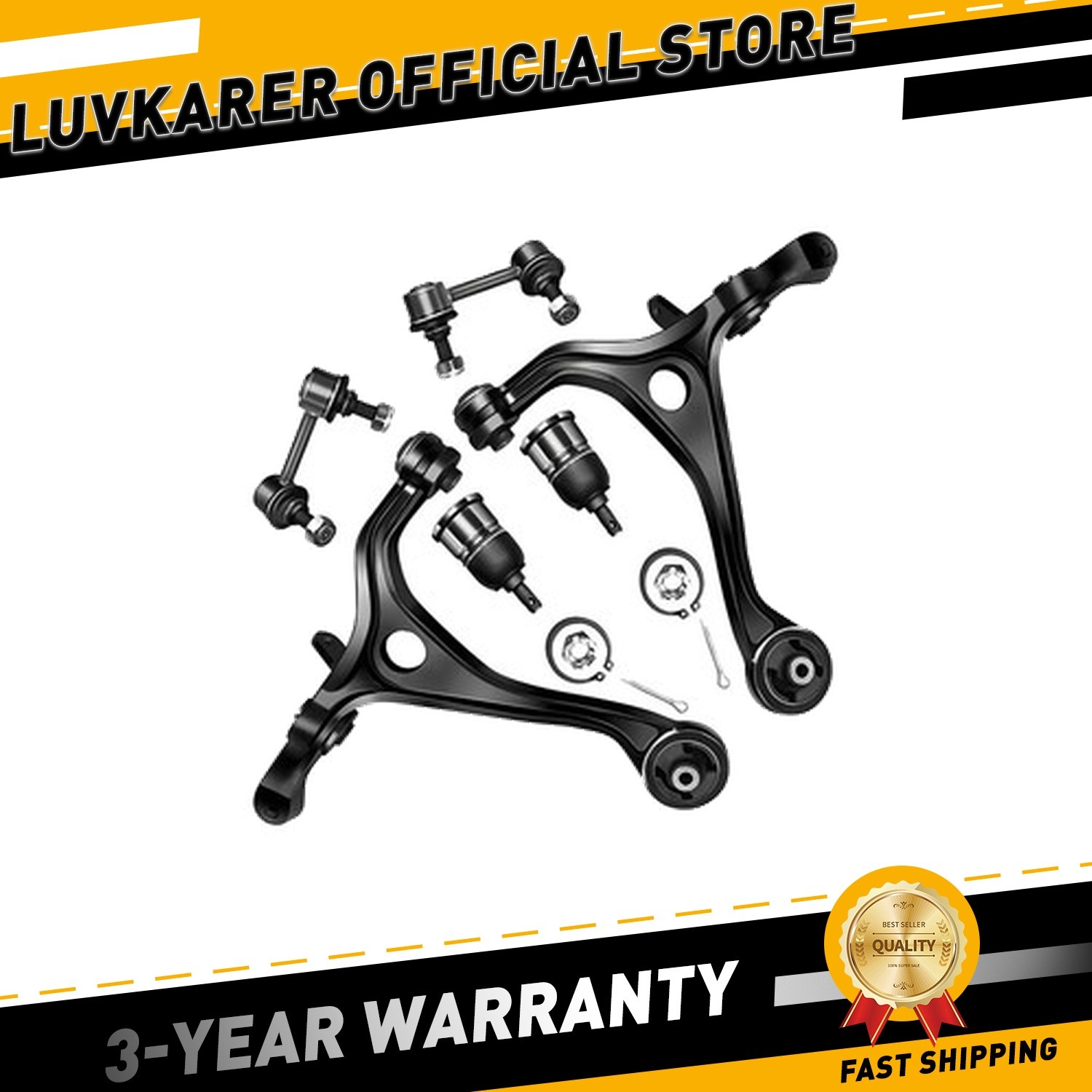 For 2003-2007 Honda Accord Front Lower Control Arms Sway Bars Tie Rod