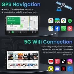Toyota Corolla 2009-2013 Android 15 9″ CarPlay Android Auto GPS Radio