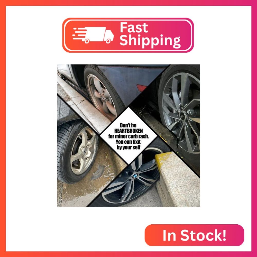 Matte Black Rim Touch Up Paint – Car Wheel Repair Kit Curb Rash, Gloss or Matte