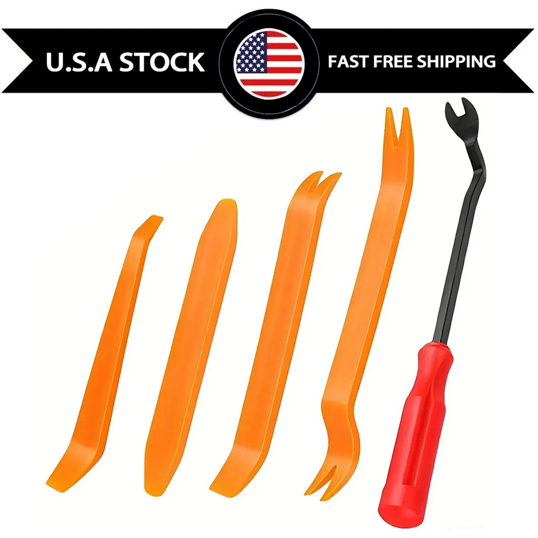 5 Auto Trim Removal Tool Kit Car Panel Door Window Fastener Remover Pry Tool Set