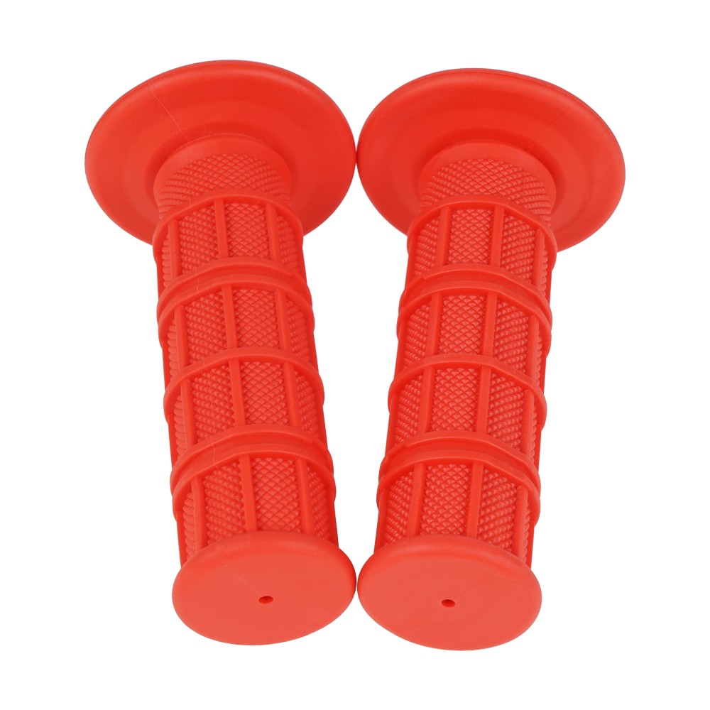Red Universal 7/8″ & 1″ Soft Rubber Hand Grips for Pit MX Dirt Bike Motorcycle