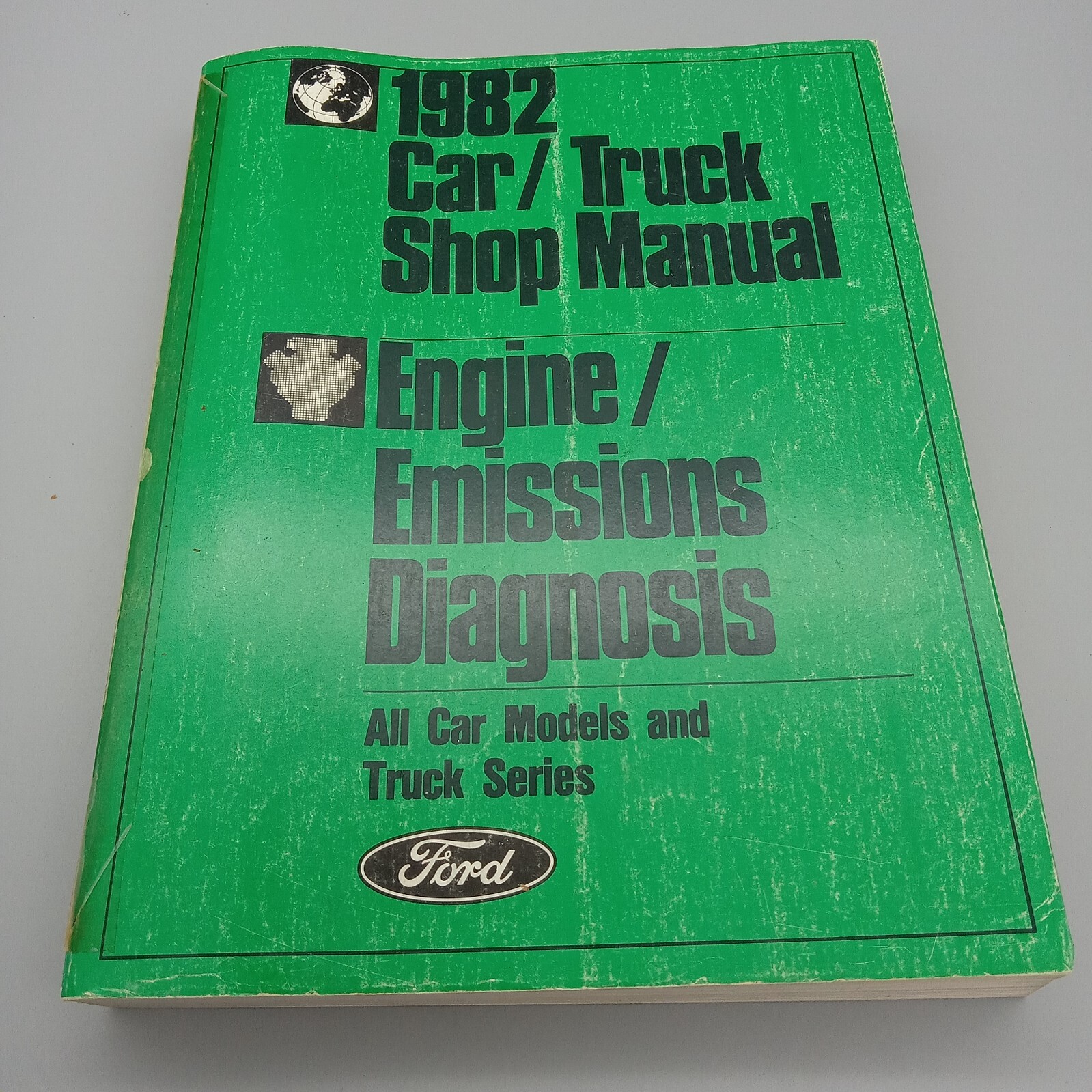 1982 Ford Lincoln Mercury Car Shop Engine Manual G Thunderbird Mustang Truck Van